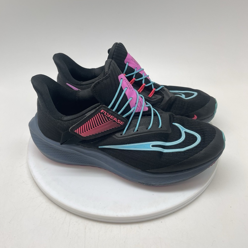 Nike Sneakers Womens 7.5 Air Zoom Pegasus 39 FlyEase FJ2976-001 Black Running